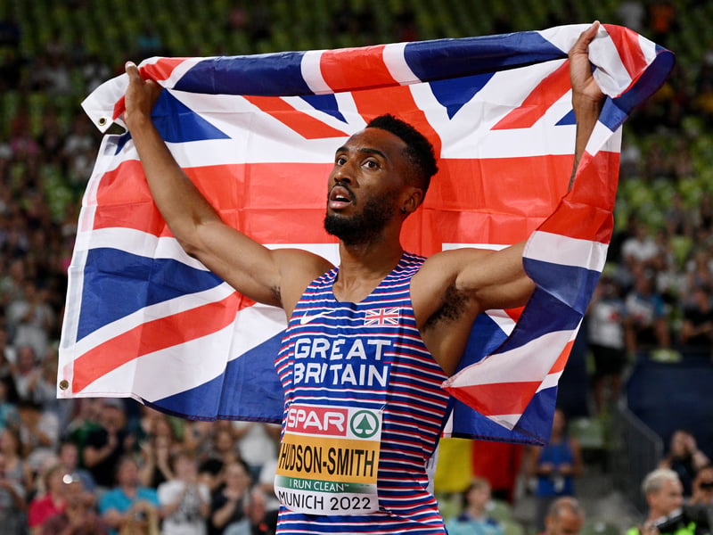 The quartet were silver medal winners in the Men's 4x400m.