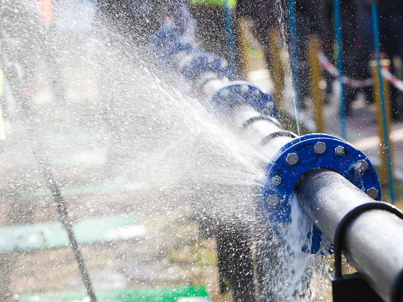 SES Water lost 7.1 cubic metres of water per kilometre of pipe.