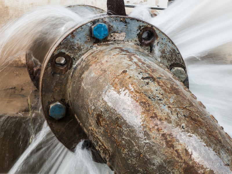 United Utilities lost 10.3 cubic metres of water per kilometre of pipe.