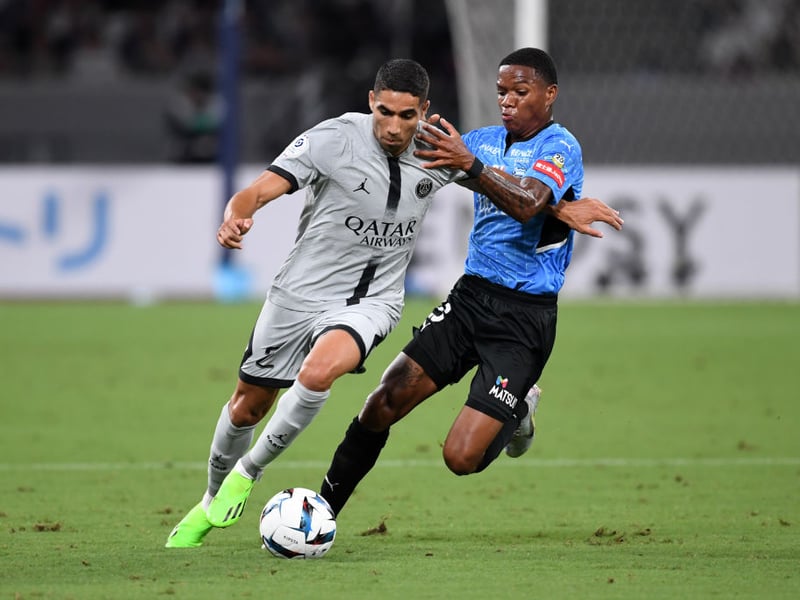Another of Paris Saint-Germain's Champions League stars, the Moroccan full-back has odds of 100/1 to win the coveted award this year.