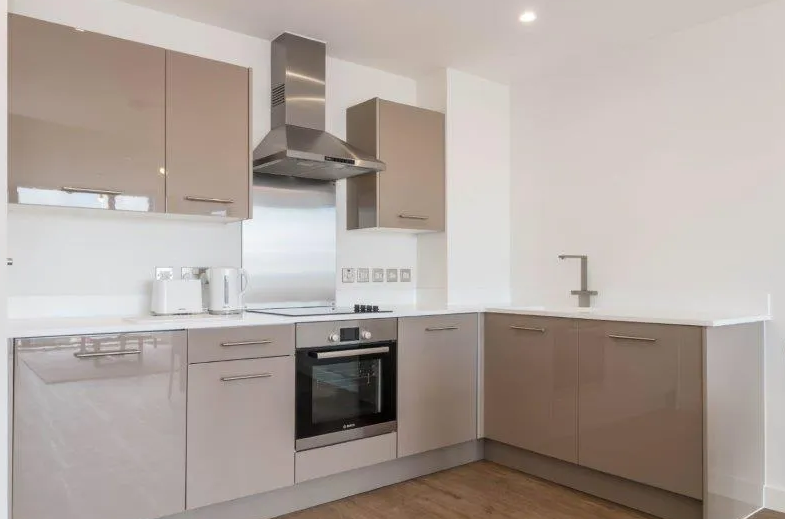 Open kitchen at Sheepcote apartment for sale at The Bank 