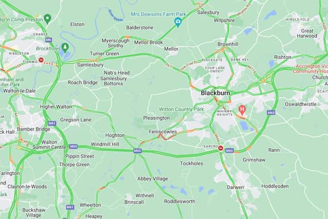 M65 closure: Four miles of congestion after serious multi-vehicle crash ...