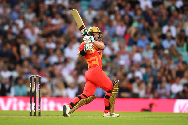 Matthew Wade of Birmingham Phoenix hits runs during the Hundred Match and wows the crowds. (Photo by Alex Davidson/Getty Images)