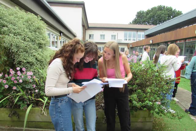 Penwortham Girls' High School opening their GCSE results
