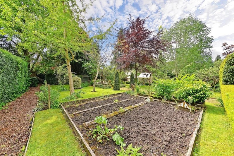 The flower bed and kitchen garden space (credit: zoopla)