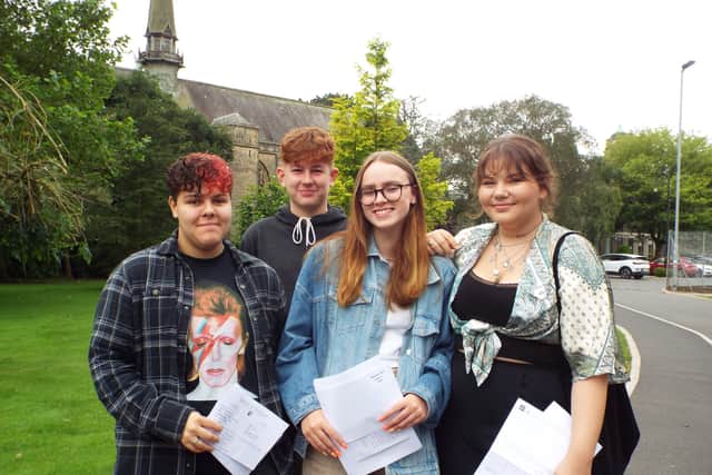 Ripley students Clay Lowry, Jack, Nell Williams and Zofia Kowalska were sdelighted with their GCSE results.