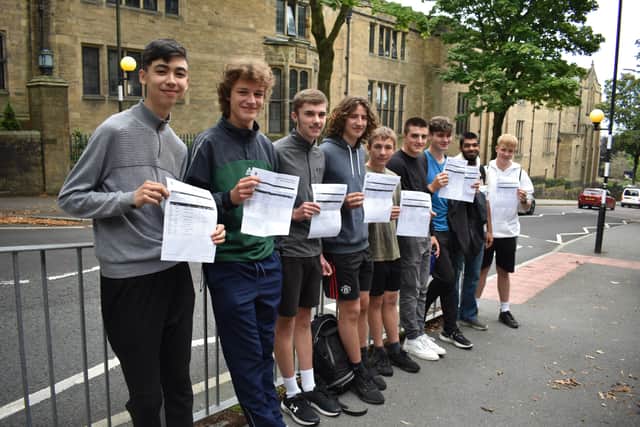LRGS pupils with their GCSE results today