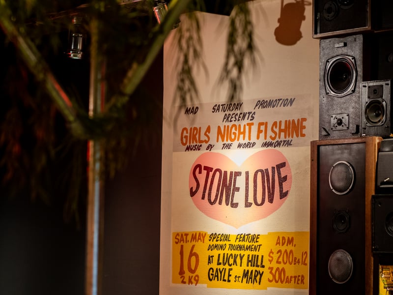 The venue’s music reflects the chilled out reggae vibes