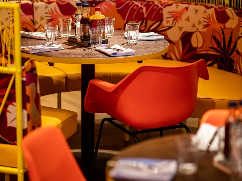 Expect a colourful, laidback Caribbean vibe