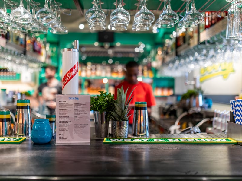 The restaurant has a daily happy hour offer with 2-4-1 cocktails