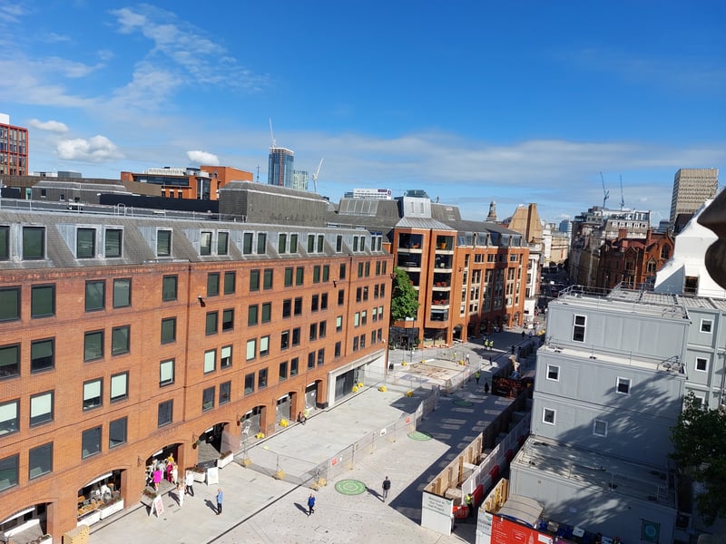 Albert Square has been expanded and pedestrianised now that the road has been paved over. Credit: Sofia Fedeczko/Manchester World