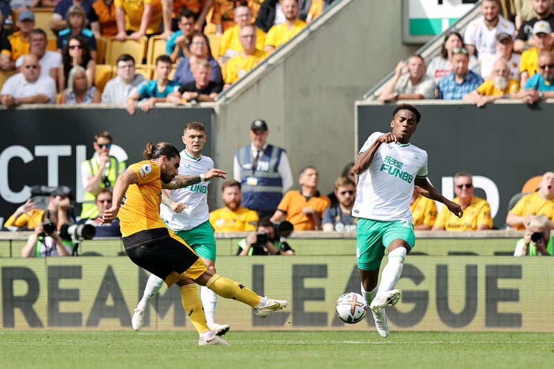 Couldn’t find the target from close range early on after the ball fell kindly to him inside the penalty area. Saw Neves’ shot go through his legs for Wolves’ opener. Had some good moments and improved as the game went on. 
