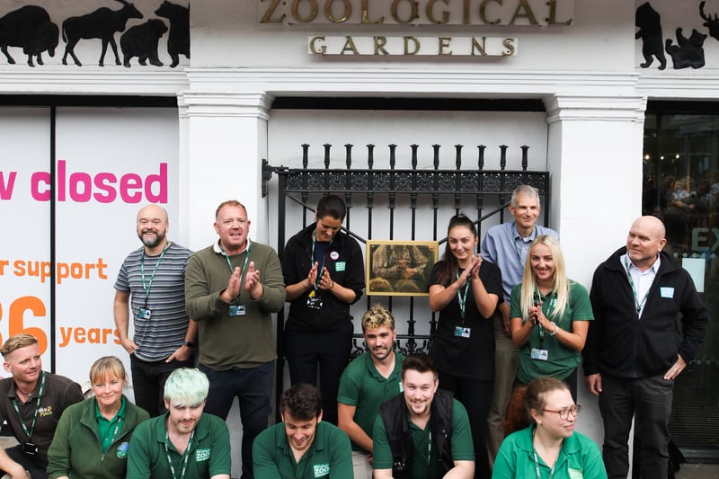 The staff at Bristol Zoo bid farewell.