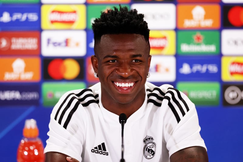 Vinicius Junior was all smiles as he answered questions from the media ahead of the match