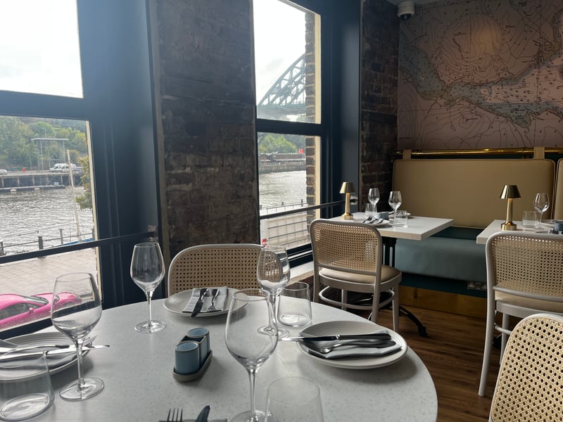 Those who manage to secure window tables with get an enviable view over the Quayside.