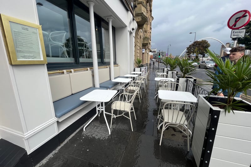 The Grade II listed building has seating outside... when the Newcastle weather is fit for it!
