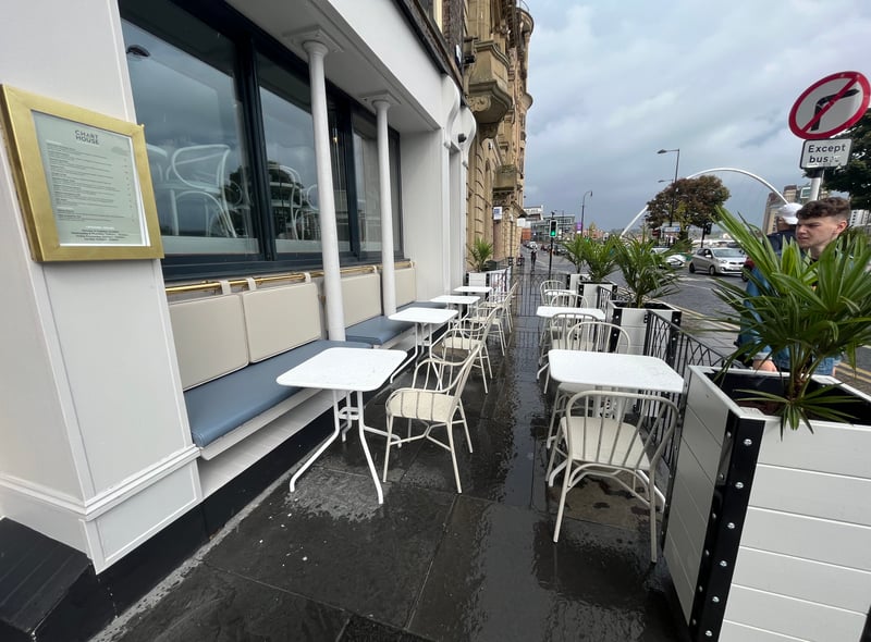The Grade II listed building has seating outside... when the Newcastle weather is fit for it!