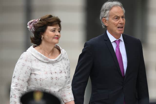 Tony Blair and wife Cherie at the Platinum Jubilee. Credit: PA