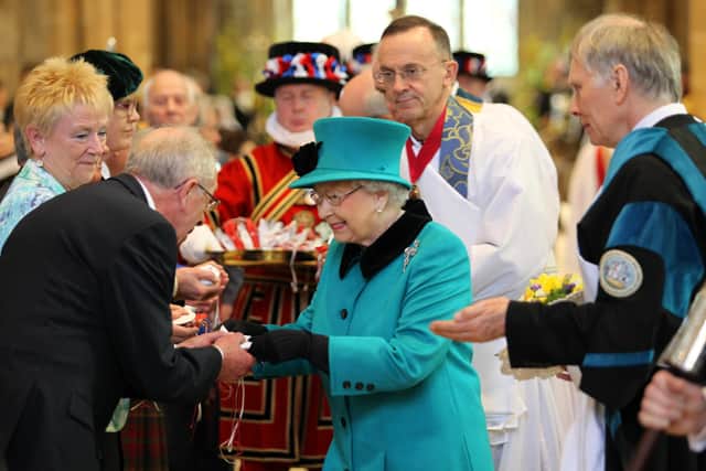 Queen Elizabeth at Sheffield Cathedral in 2015.
