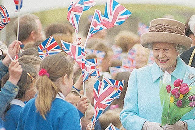 The Queen in South Tyneside in 2002. 