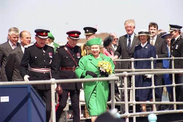 Her Majesty the Queen on a visit to Hartlepool.
