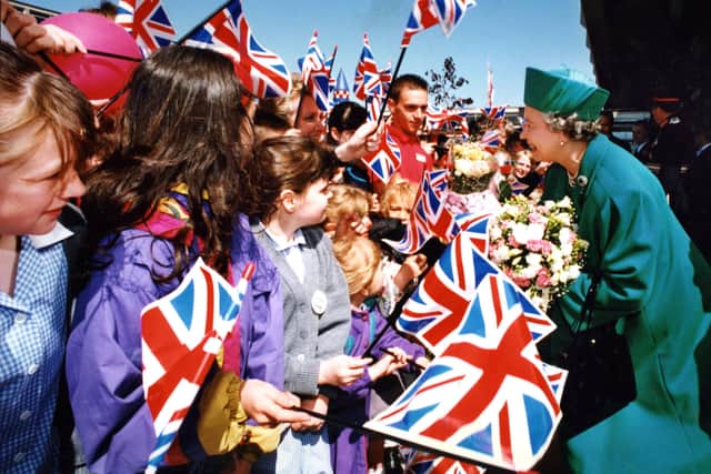 The Queen in Sunderland in 1993.