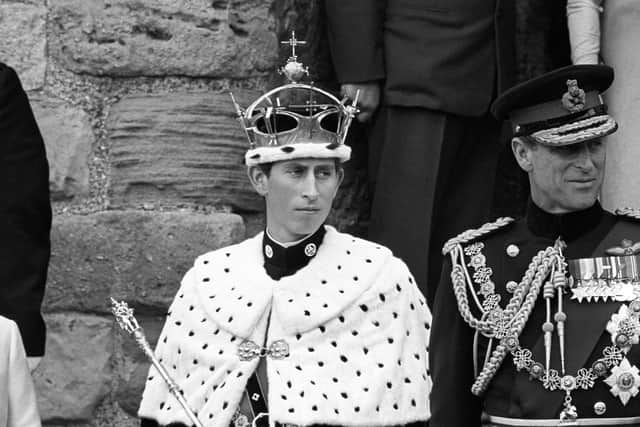 The newly-invested Prince of Wales, left, with the Duke of Edinburgh pictured in 1969. Picture: PA.