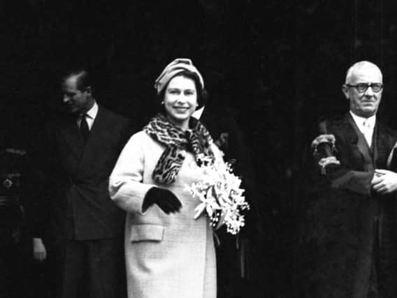 The Queen during a visit to Bristol in 1958.