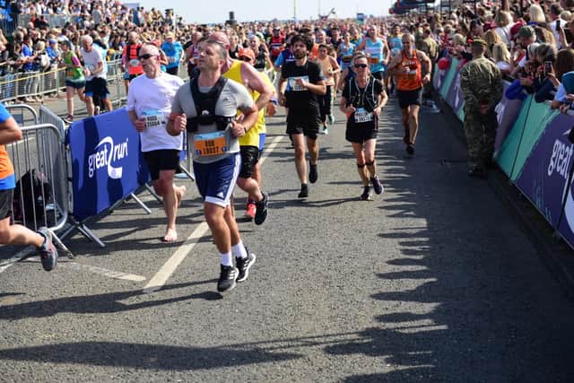 That finish line feeling! Congratulations to all of the runners completing the Great North Run on Sunday afternoon.