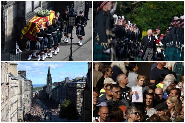 The scenes in Edinburgh during the procession of the Queen’s coffin to St Giles Cathedral (Photos: PA / Getty)