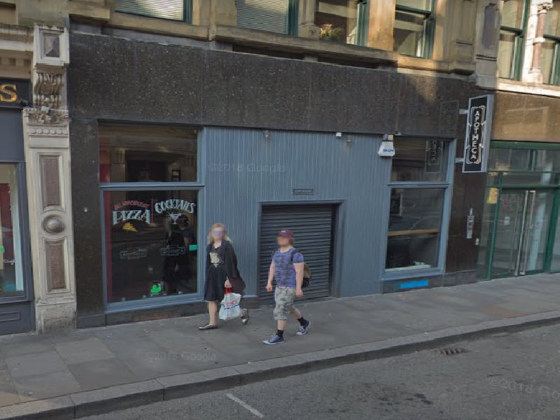 Apotheca was known for its creative cocktails and underground passage to neighbouring pizza restaurant Dough. They both left the Northern Quarter in 2020, having originally opened in 2008. Credit: Google Street View