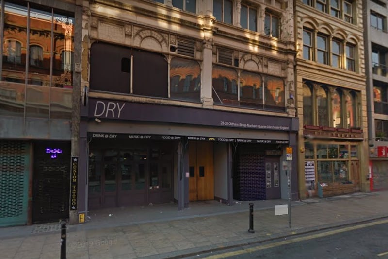 Dry Bar on Oldham St closed in 2017 and has yet to be replaced. It was founded in 1989 by Factory Records and welcomed some of the city's most-loved music icons, including Oasis and Happy Mondays, through its doors. Credit: Google Street View