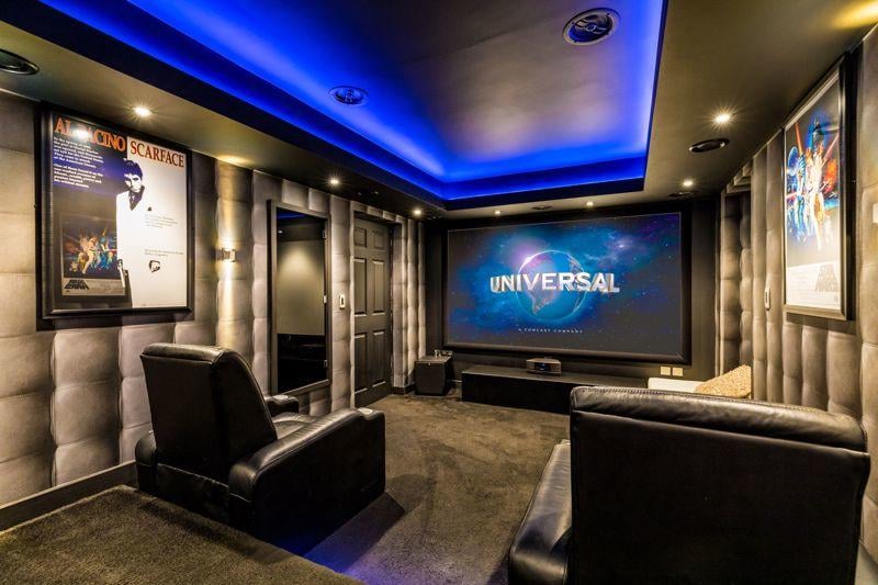 The cinema room is perfect for movie nights