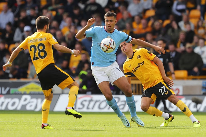 Sat deeper than he tends to, with the Spaniard tasked with reducing the creativity of Wolves’ midfield. He largely achieved that and played a big role in City’s dominance on the ball.