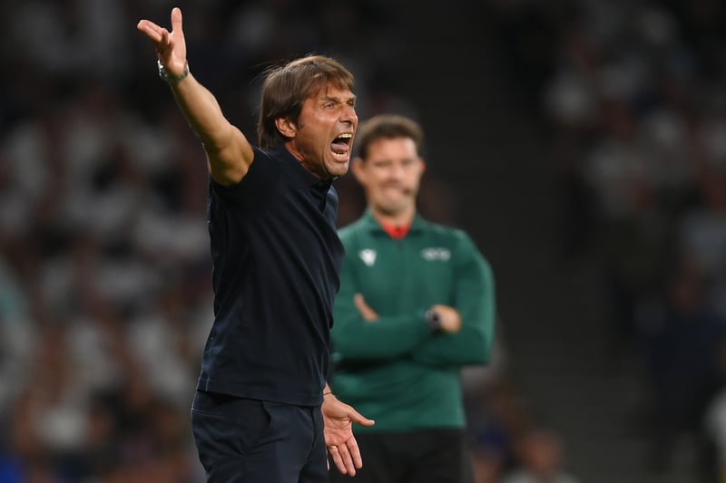 Conte barks out during the Champions League defeat away at Sporting Lisbon. 