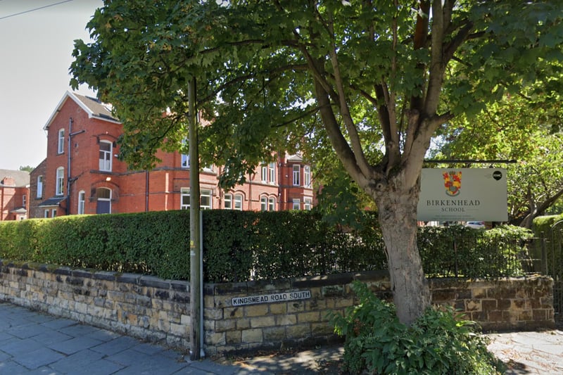 National rank 224. Birkenhead School, is an independent secondary school with term fees of around £4,225 to £4,575 for 11 to 18 year olds. With 57% of students attaining GCSE A*/A/9/8/7. (Image: Google street view)