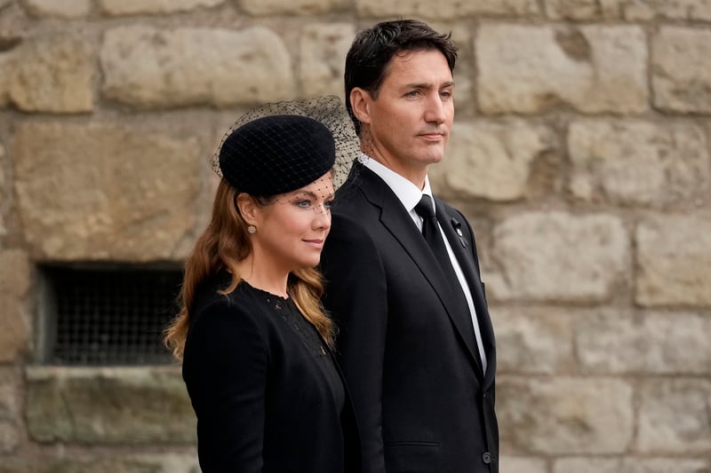 The Canadian Prime Minister attended the state funeral, accompanied by his wife.