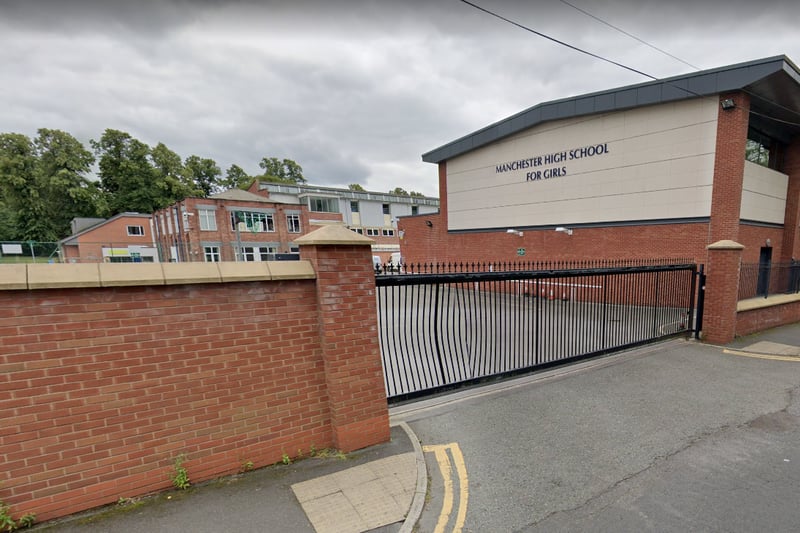 Manchester High School for Girls was ranked 62nd in the Times list. It is an independent day school for girls in Fallowfield and fees are £13,230 a year.
 Credit: Google maps