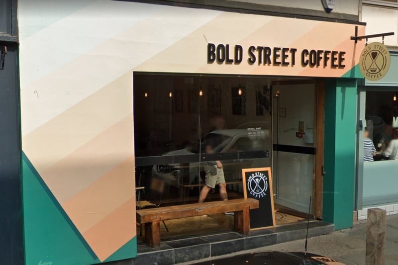 Bold Street Coffee is a quirky coffee shop, on one of  Liverpool’s most popular streets. Menu items include breakfast buoys and a range of sweet treats. Dogs are welcome inside!