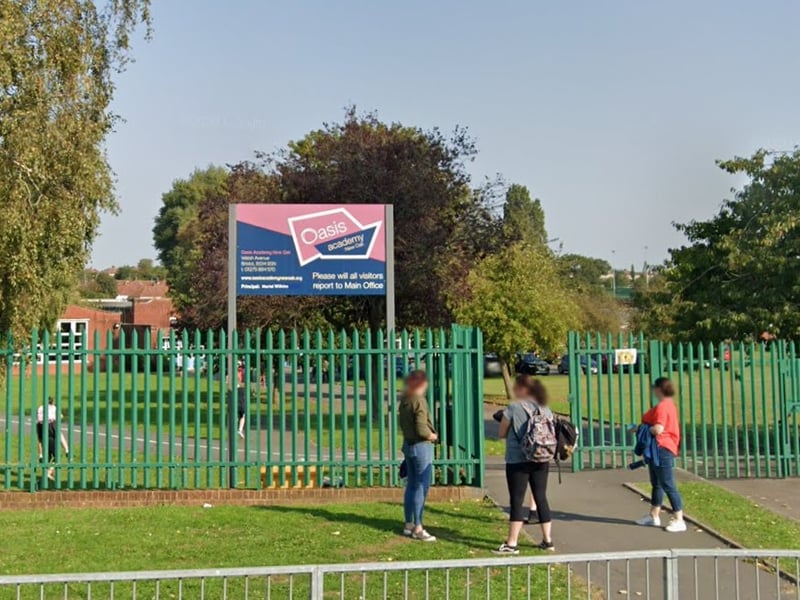 Oasis Academy New Oak, located on Walsh Avenue, achieved an average score of 105 in reading and 105 in maths. 69% of pupils met the expected standards in KS2 and 3% achieved a higher standard. Current Ofsted rating: Good.
