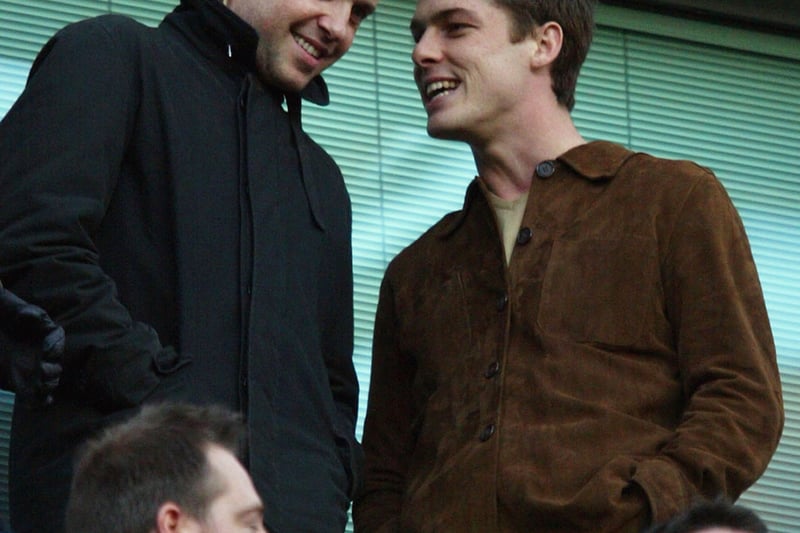 The former Soccer AM presenter pictured with ex-Chelsea midfielder Scott Parker. 