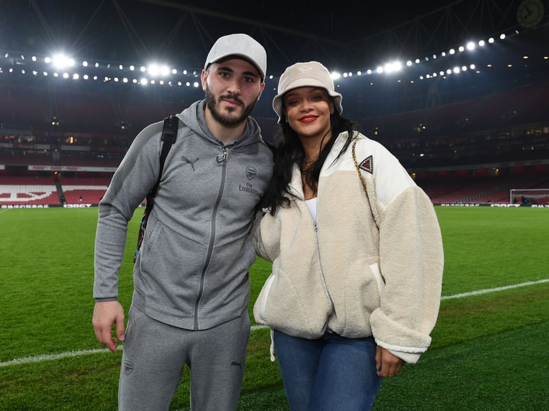 Pop star Rihanna with Sead Kolasinac back in 2018.