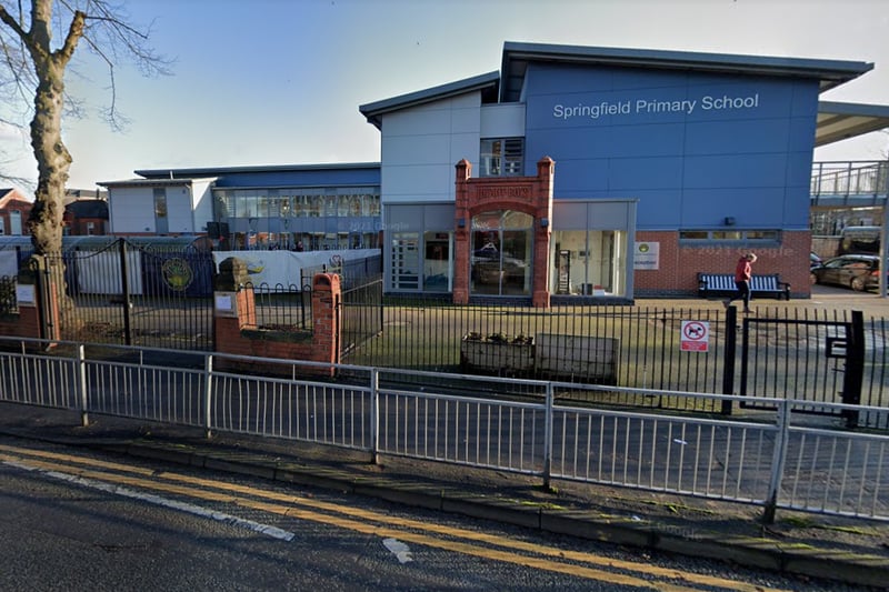 Springfield Primary School in Sale ranks joint third in Manchester and 159th nationally. Credit: Google Street View