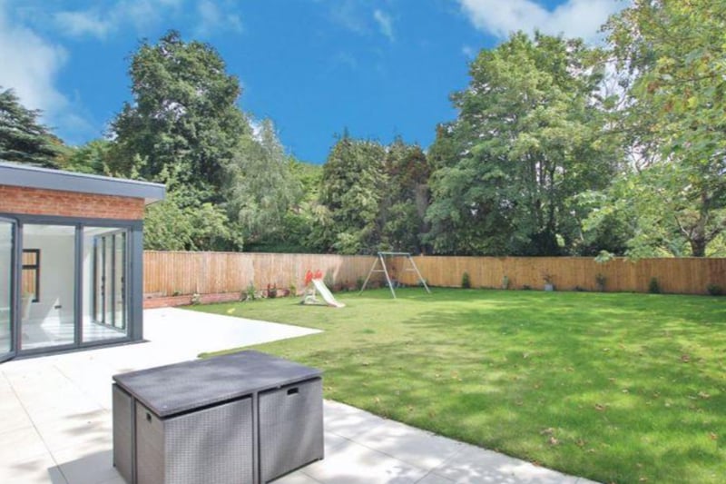The garden is completely private, surrounded by fencing and trees. The patio is perfect for hosting a bbq and there’s plenty of space for kids to play on the grass.