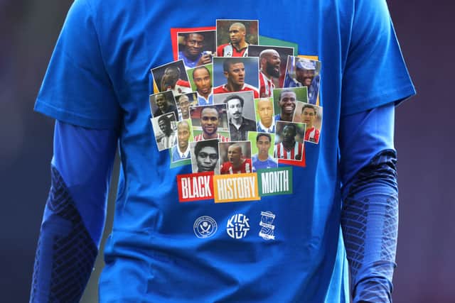 Sheffield United paid tribute to Black History Month at the weekend by wearing special training kits.