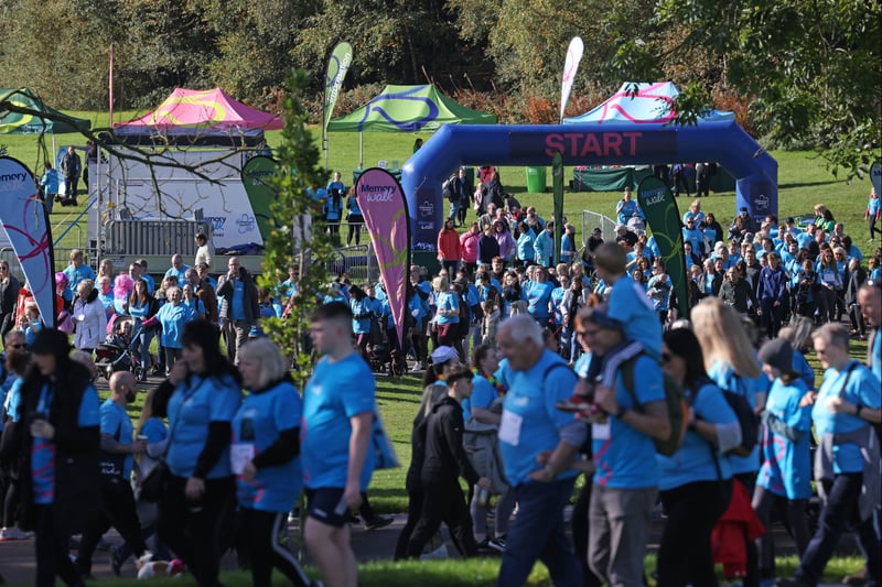 Hundreds of fund-raisers got their walking boots on to support the Alzheimer’s Society. Photo: Gareth Jones