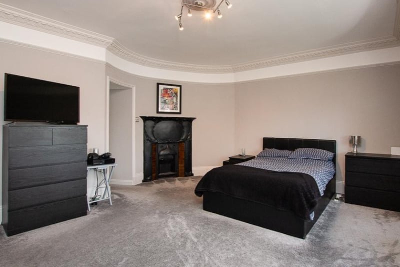 Each of the six bedrooms are spacious, with fitted carpets and high ceilings. 