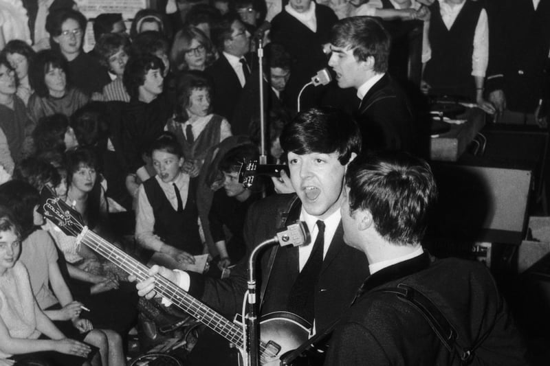The Beatles in concert in April, 1963.