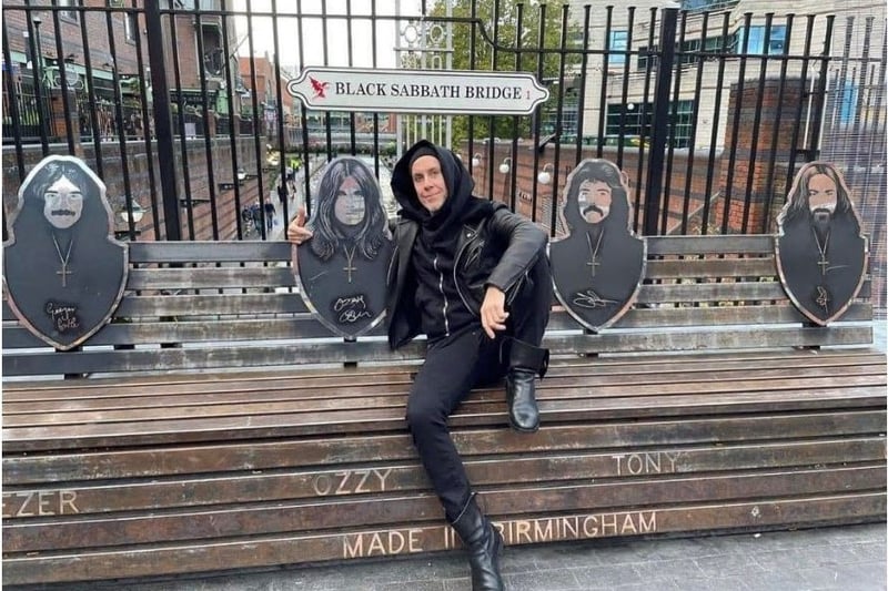 Adam stopped by to give Ozzy Osbourne’s likeness a hug when he visited Birmingham