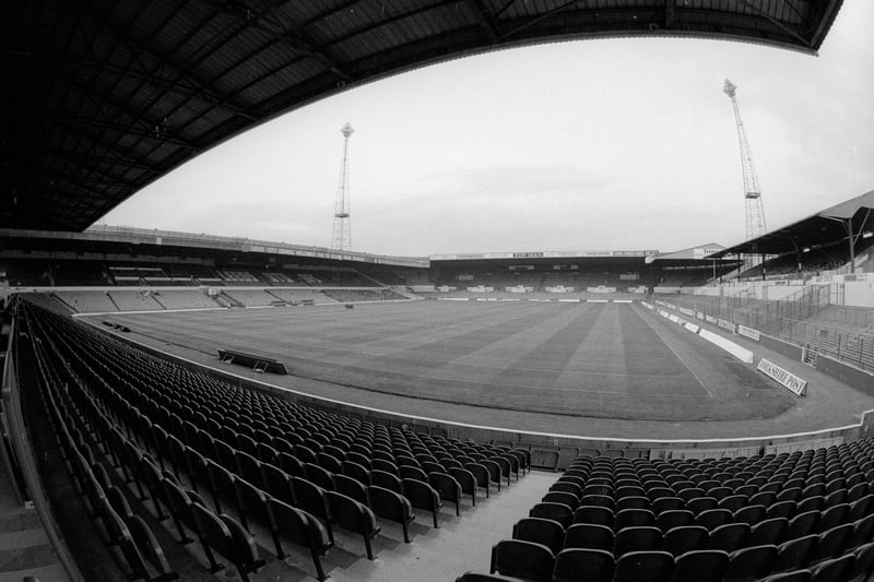 A view of Elland Road taken from the East side of the South stand - long before the days of the cheese wedge!